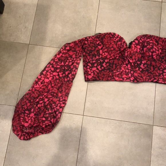 NWT NBD Cara Top in Pink and Black Leopard Print size Large - Picture 6 of 10